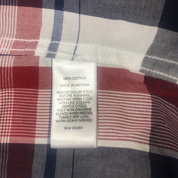 Plaid fitted button down shirt by Express Sz. M - Picture 5 of 7